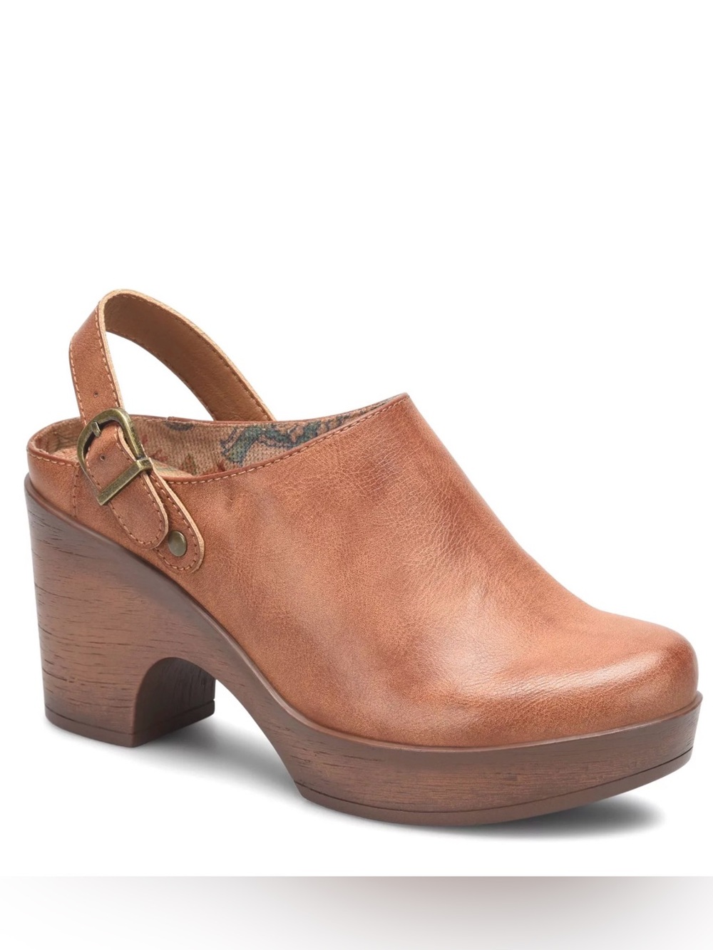 boc Tan Adel Buckle Clog Heels